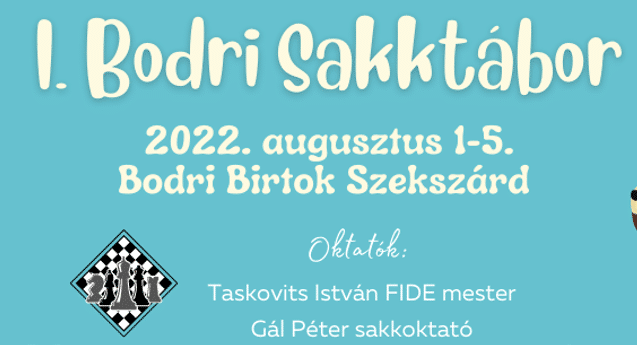 I. Bodri sakktábor – 2022.08.01-05.