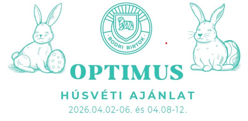 Húsvéti ajánlat az Optimus étteremben –  2026.04.02-06. és 04.08-12 .