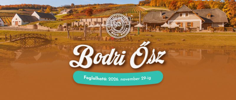 Bodri Ősz szálláscsomag – Foglalható: 2026. november 29-ig